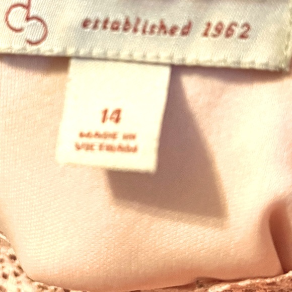 Established 1962 Light Mauve Pink Embroidered Lace Dress, Size 14 - Picture 3 of 3